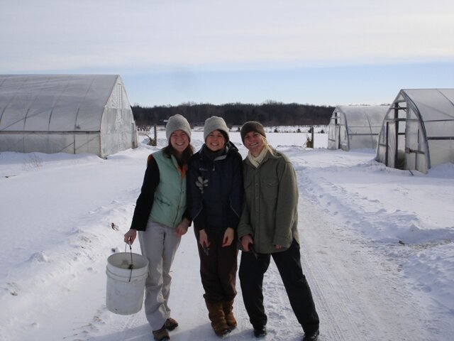 Corie, Elissa, and Emily in the Snow